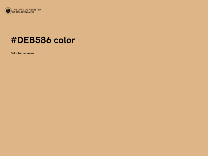 #DEB586 color image