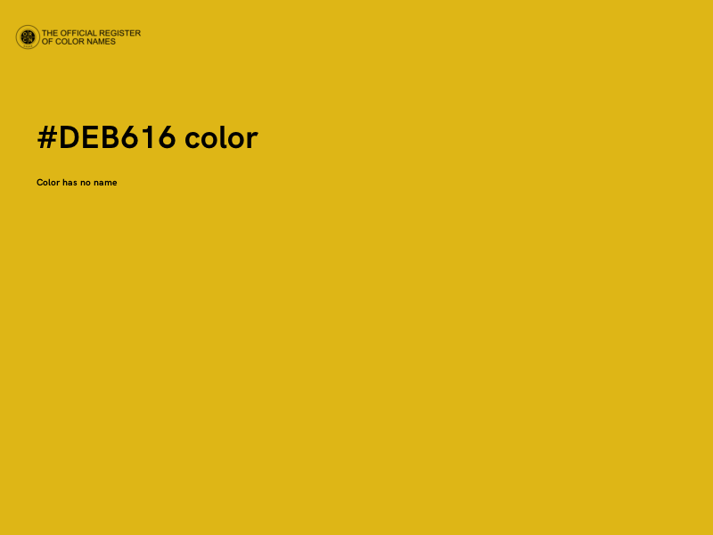 #DEB616 color image