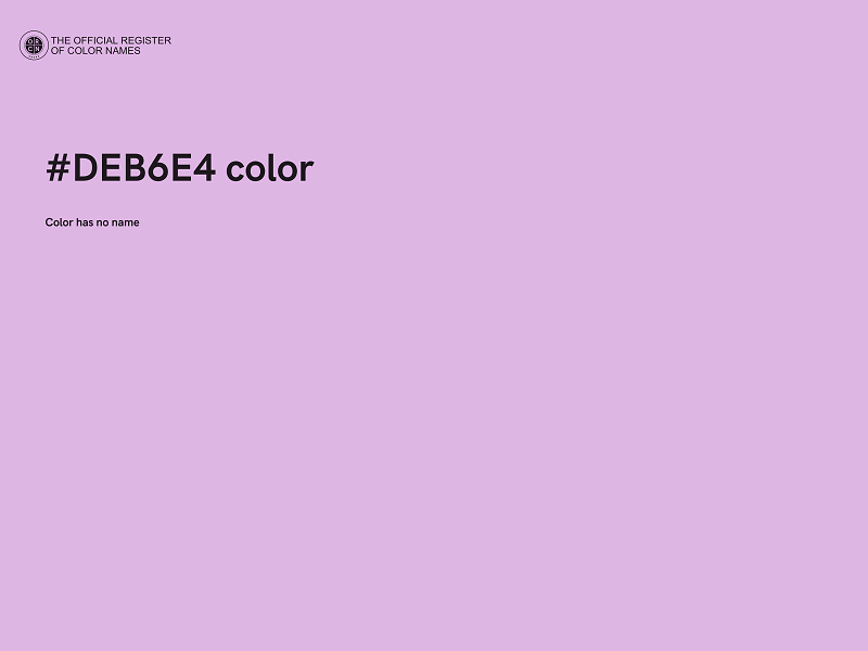 #DEB6E4 color image