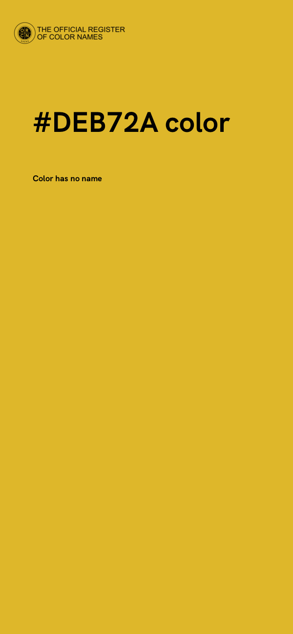 #DEB72A color image