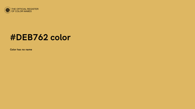 #DEB762 color image