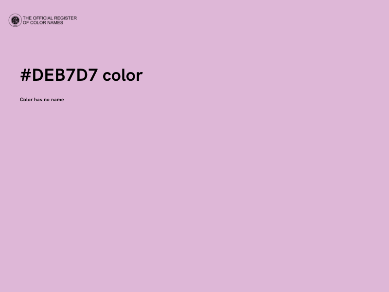 #DEB7D7 color image