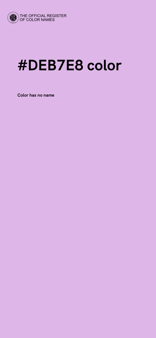 #DEB7E8 color image