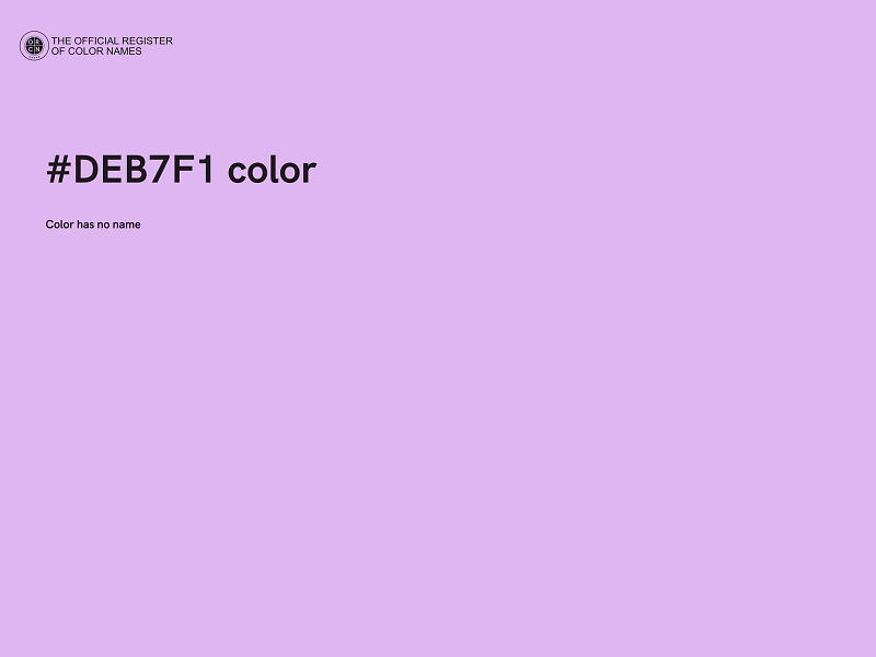 #DEB7F1 color image