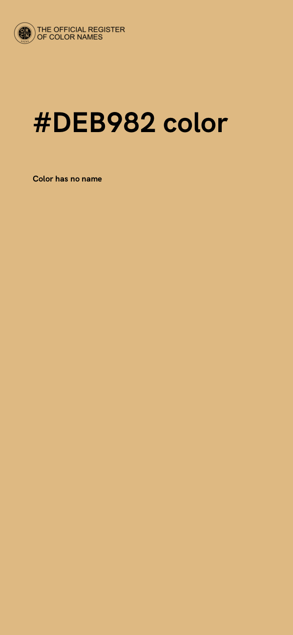 #DEB982 color image