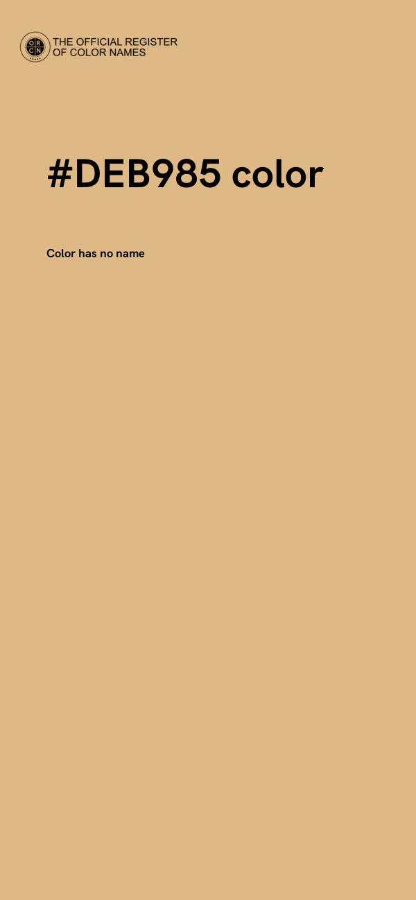 #DEB985 color image