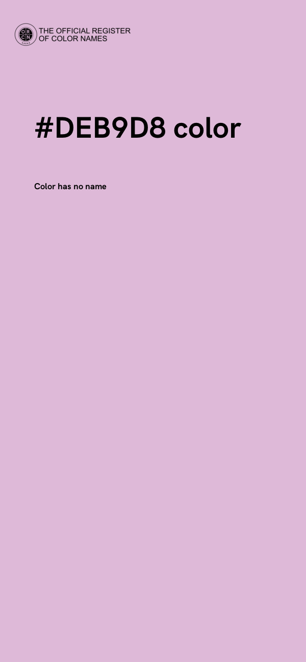 #DEB9D8 color image