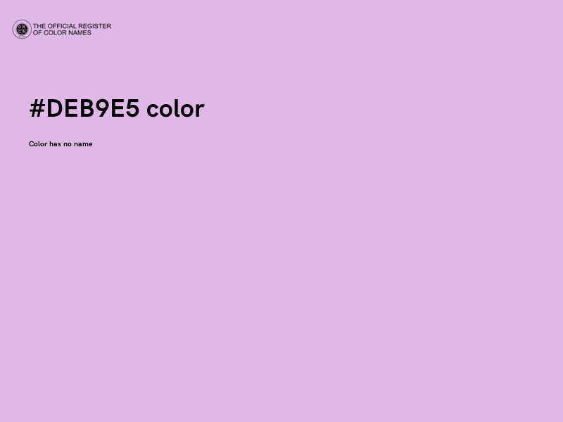 #DEB9E5 color image