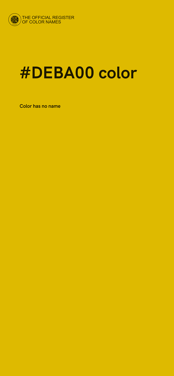 #DEBA00 color image