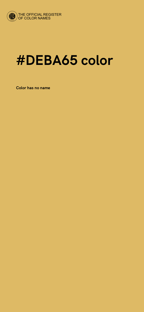 #DEBA65 color image
