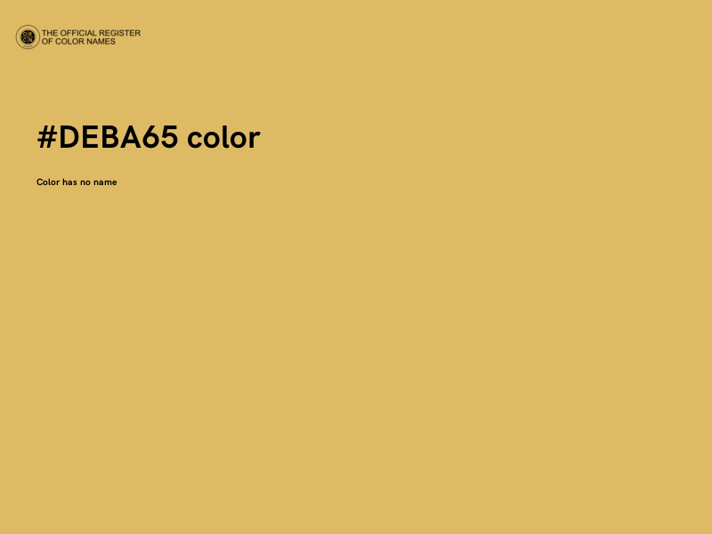 #DEBA65 color image