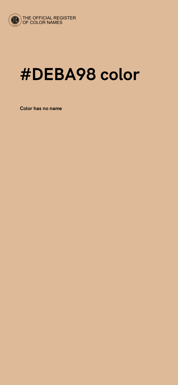 #DEBA98 color image
