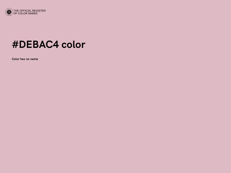 #DEBAC4 color image