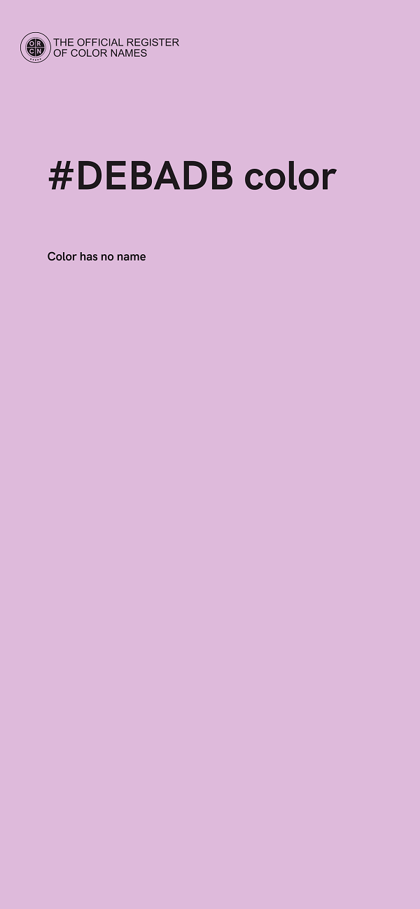 #DEBADB color image