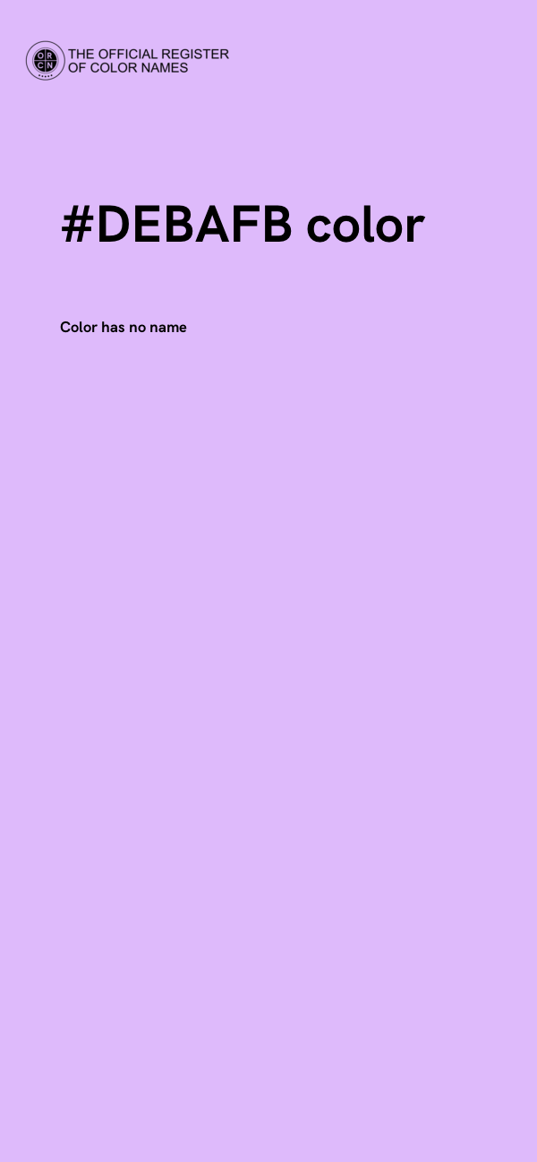#DEBAFB color image