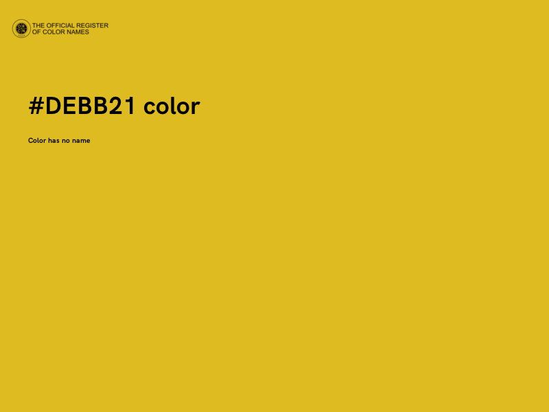 #DEBB21 color image