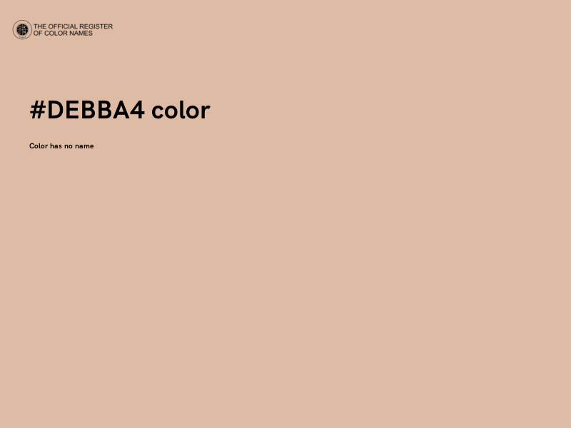 #DEBBA4 color image