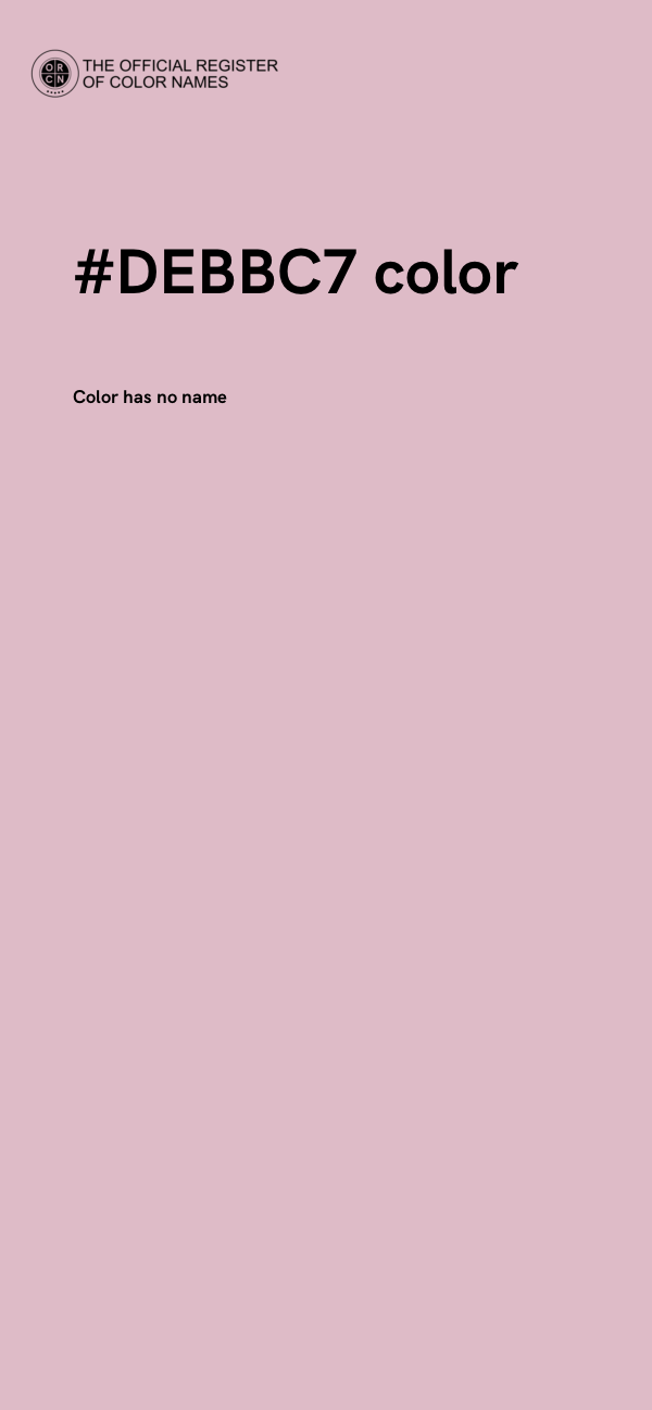 #DEBBC7 color image