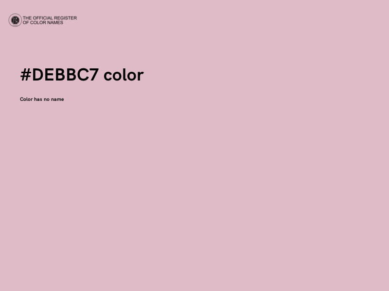 #DEBBC7 color image