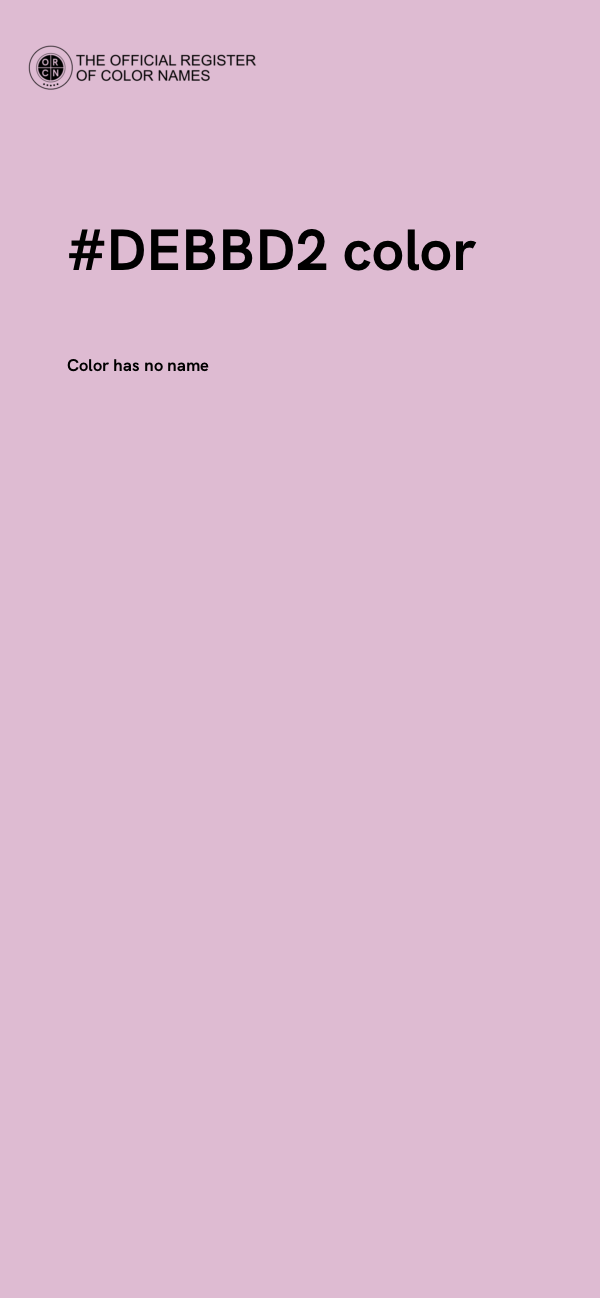 #DEBBD2 color image