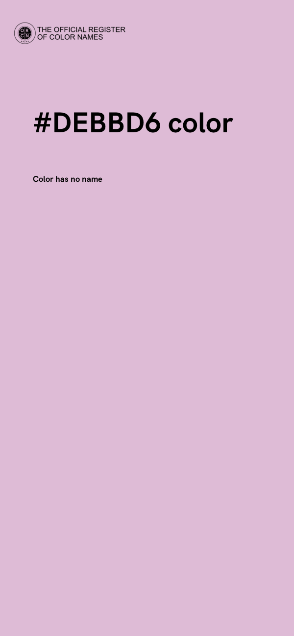 #DEBBD6 color image