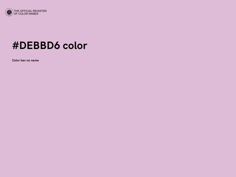 #DEBBD6 color image