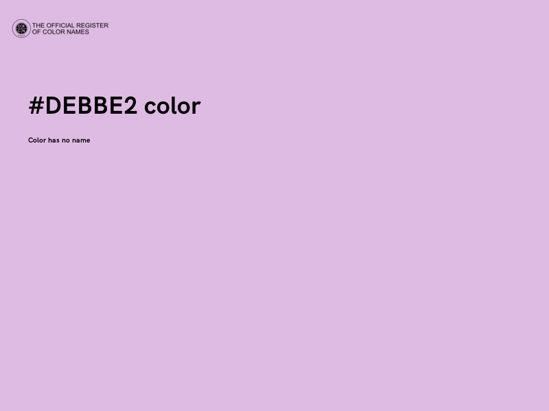 #DEBBE2 color image