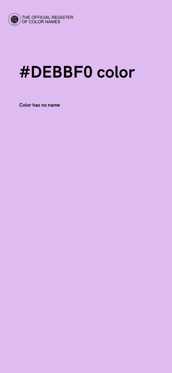 #DEBBF0 color image
