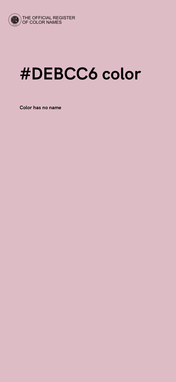 #DEBCC6 color image