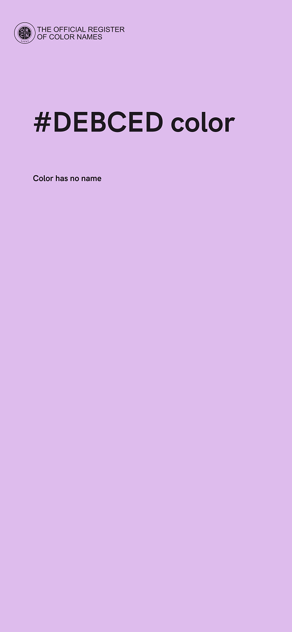 #DEBCED color image