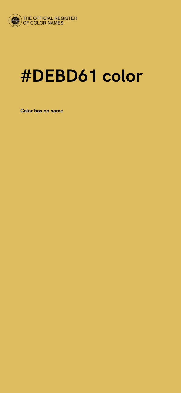 #DEBD61 color image