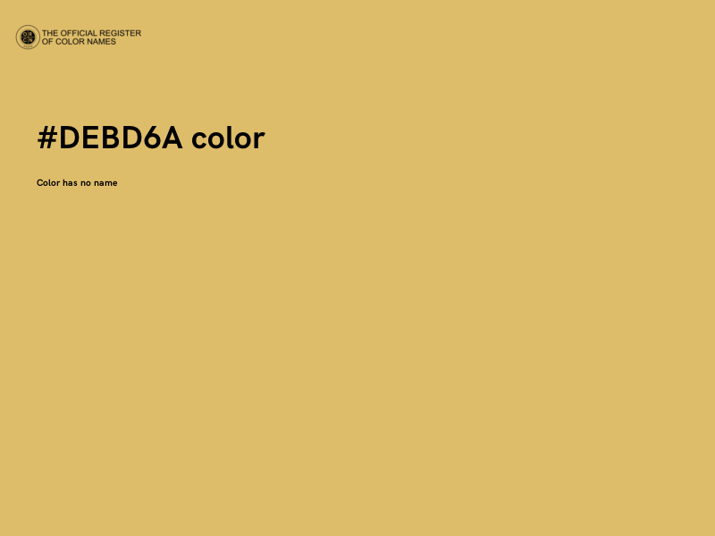 #DEBD6A color image
