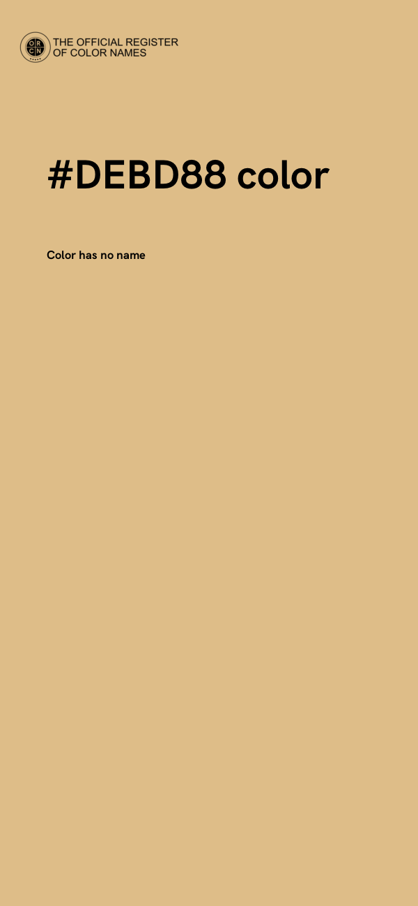 #DEBD88 color image