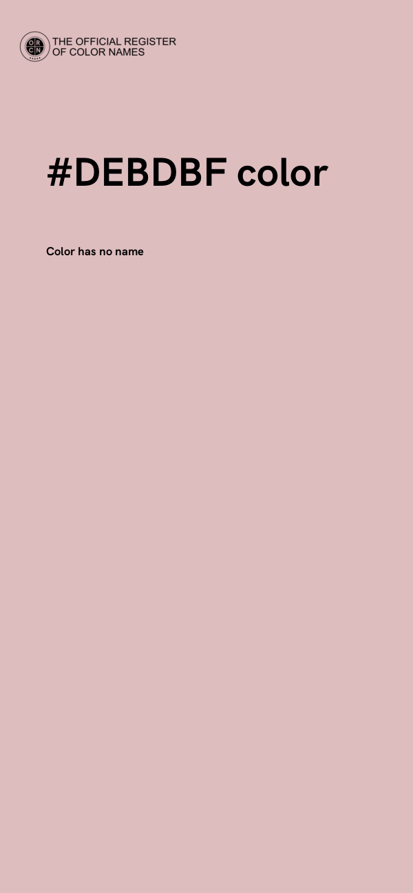 #DEBDBF color image