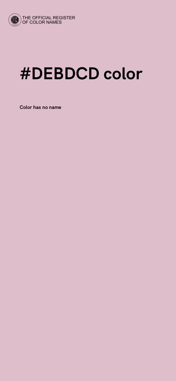 #DEBDCD color image