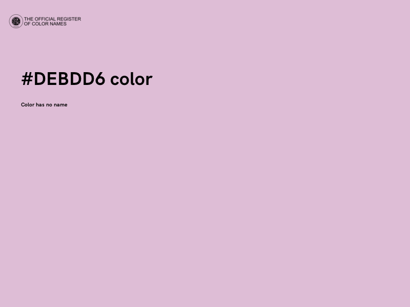 #DEBDD6 color image