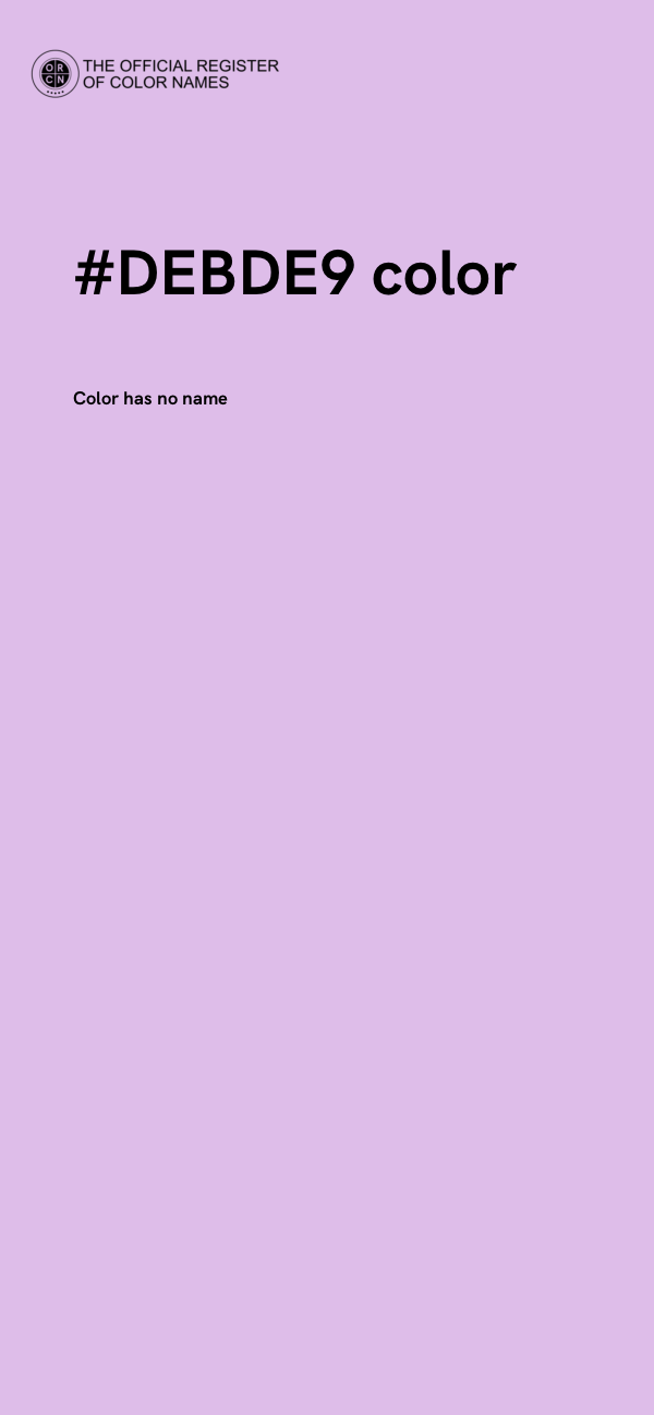 #DEBDE9 color image
