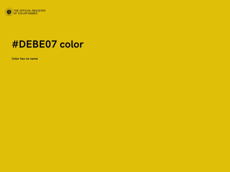 #DEBE07 color image