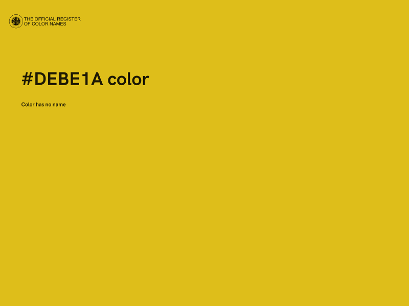 #DEBE1A color image