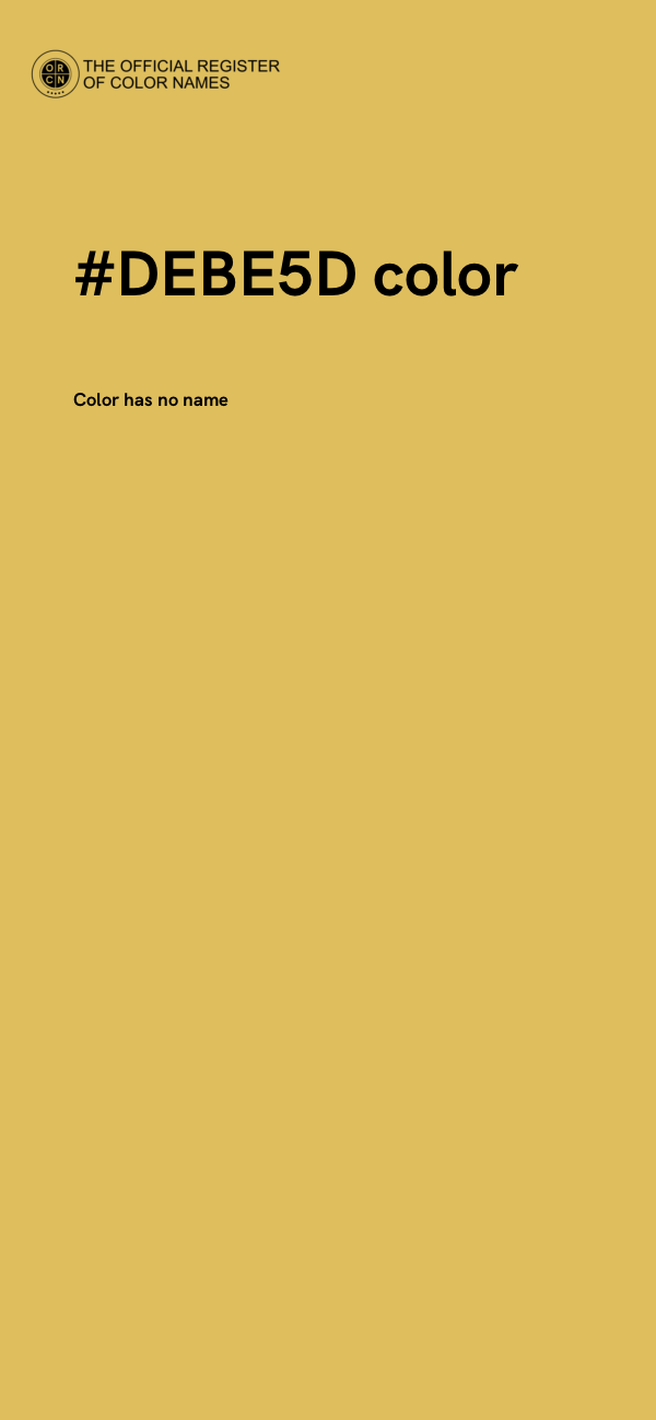 #DEBE5D color image