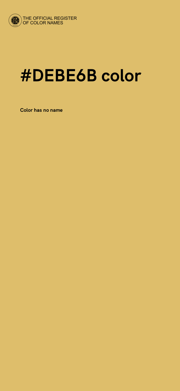 #DEBE6B color image