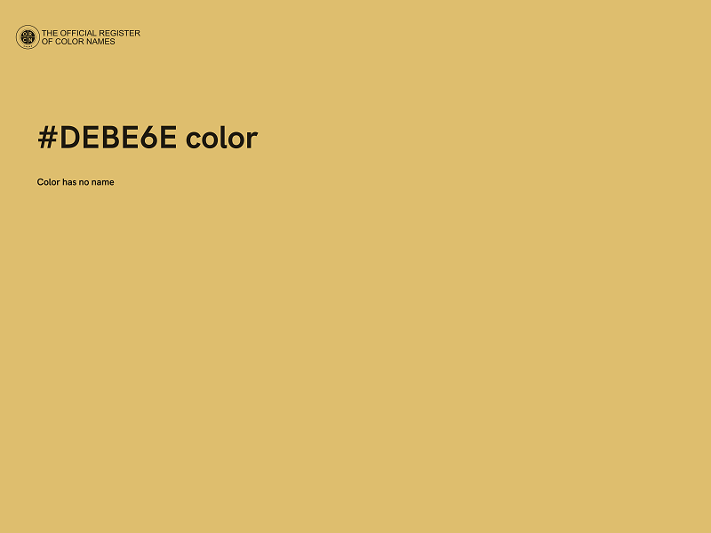 #DEBE6E color image