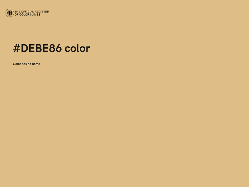 #DEBE86 color image