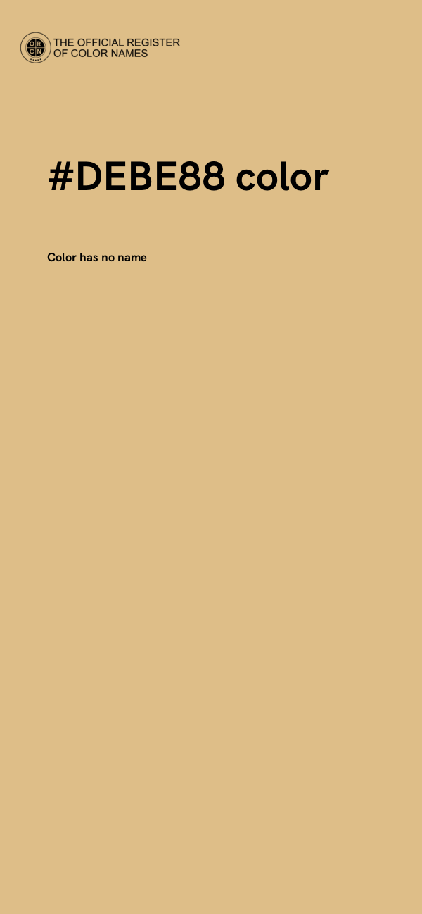 #DEBE88 color image