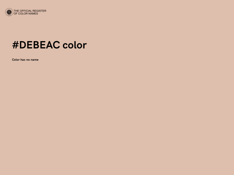 #DEBEAC color image