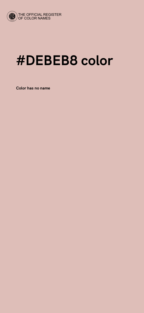 #DEBEB8 color image
