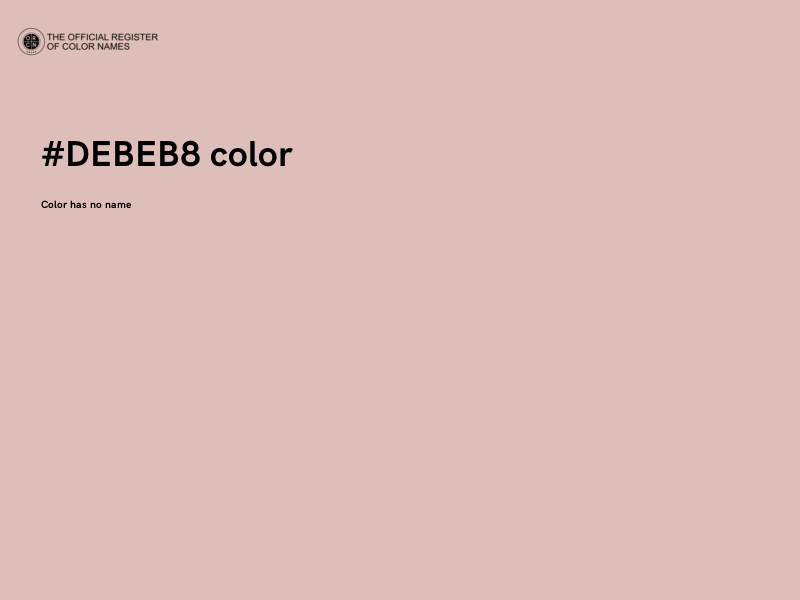 #DEBEB8 color image