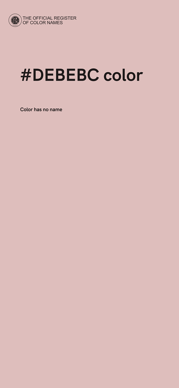 #DEBEBC color image