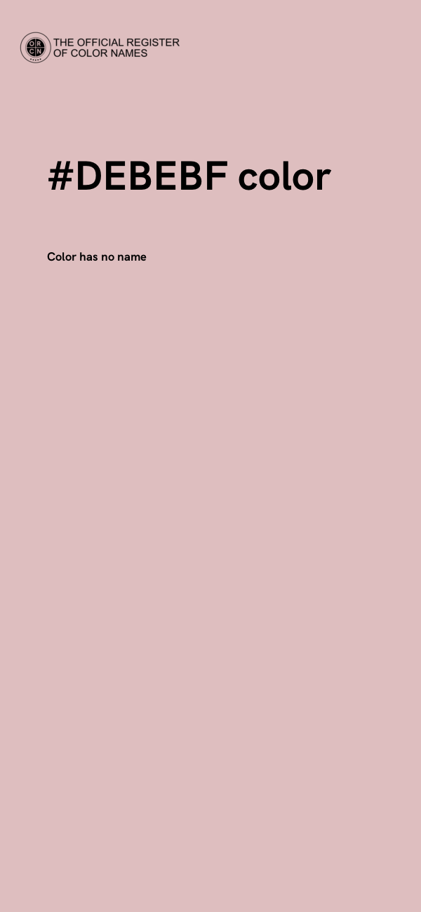 #DEBEBF color image