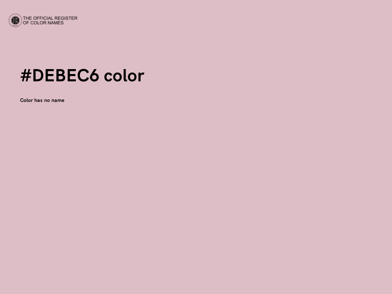 #DEBEC6 color image